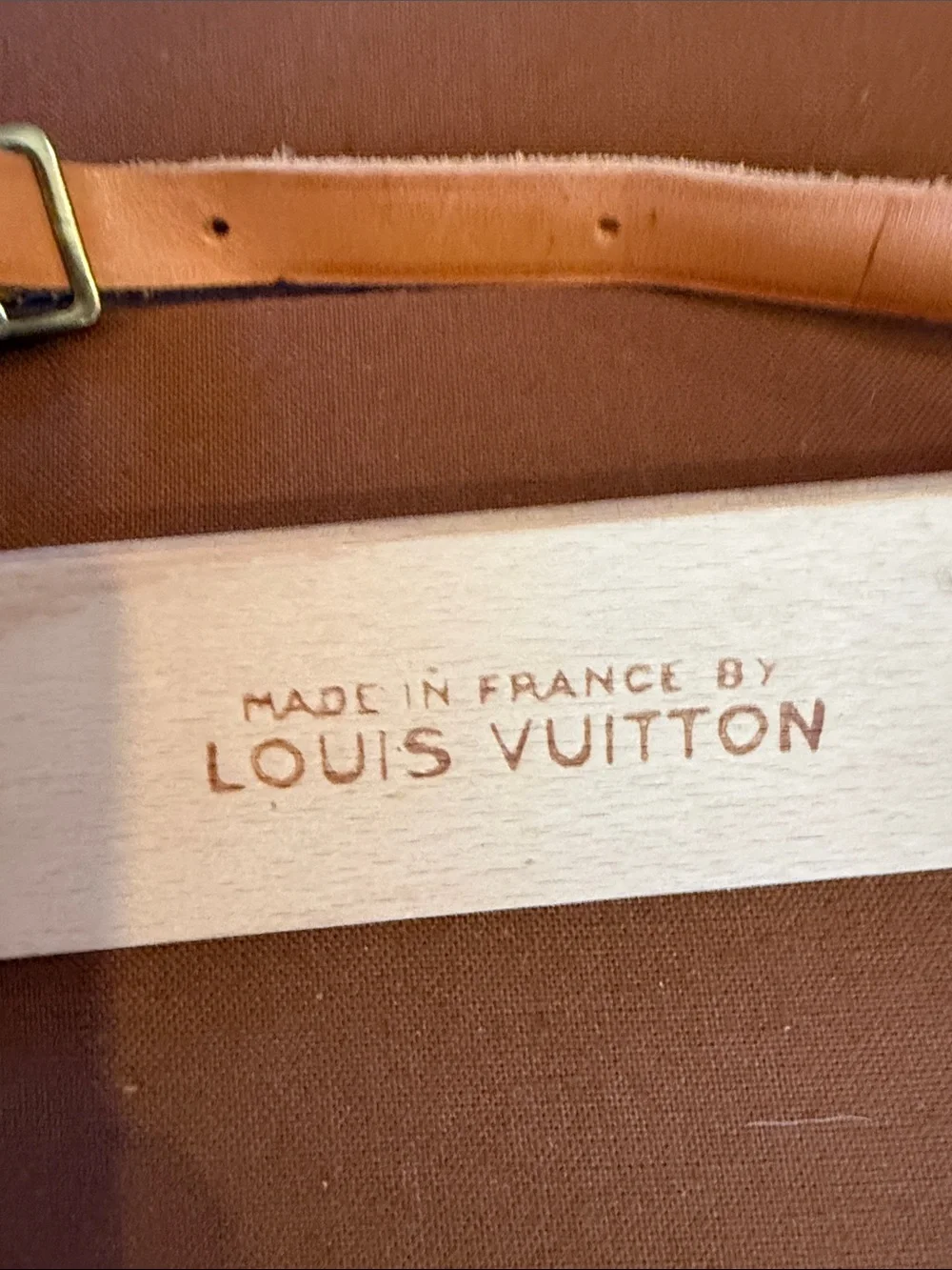 Vintage Louis Vuitton Monogram Garment Bag Tan Leather Trim, Look at Photos